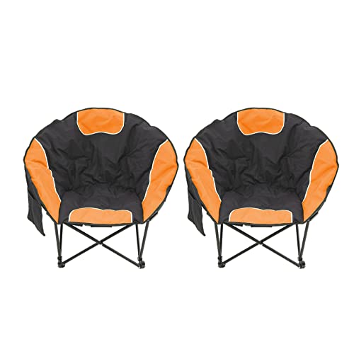 Magshion Low Beach Chair For Beach Tent Camping Portable Outdoor Ultralight Backpacking Folding Recliner Chairs With Storage Bag For Travel, Orange, 2 Pack #TOP15