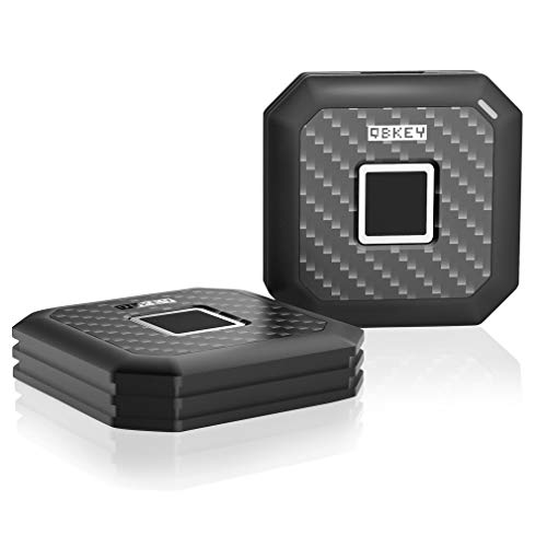 Encrypted Data Security USB Device, Dataram QBKEY Fingerprint Password Manager USB-C Encryption Key