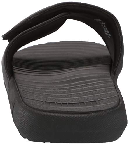 PUMA Men's Cool CAT Hook and Loop Slide Sandal, Black/White, 133