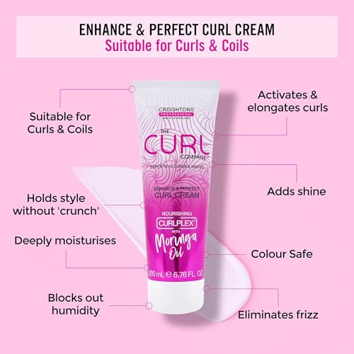 The Curl Company Enhance & Perfect Curl Cream (200ml) - Professionally Formulated with Nourishing Curplex with Moringa Oil. Experts in Curls & Waves - 2