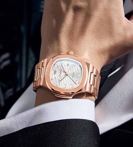 Image of OLEVS Watches for Men Original Analog Quartz Casual Stainless Steel Day Date Waterproof Luminous Men Wrist Watch