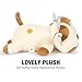Onsoyours Cute Cow Plushie, Soft Stuffed Highland Cow Squishy Plush Animal Toy Scottish Cow Pillow for Kids (White Highland Cow, 12