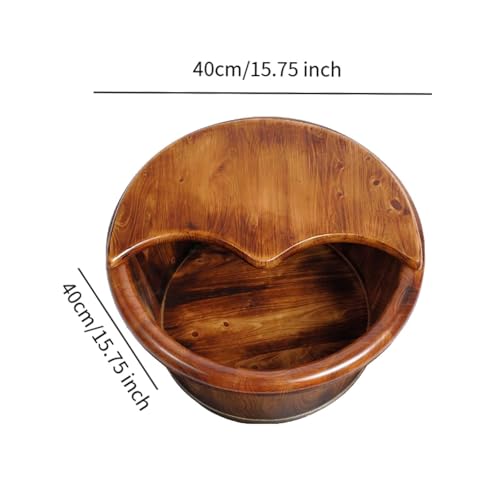Tina de madera para spa de pies 40 cm de altura miniatura 6