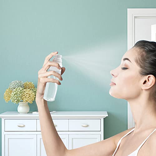 Fine Mist Spray Bottle Plastic Spray Bottles 3.4oz/100ml 2Pack Makeup Setting Spray Bottle TSA Approved Empty Cosmetic Refillable Travel Bottle Containers Sprayer for Water,Perfume,Essential4