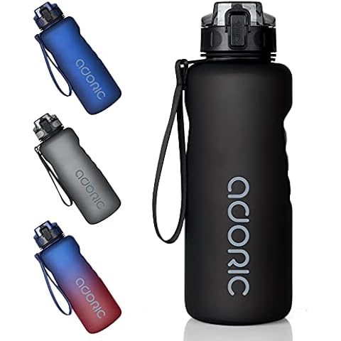 ADORIC Water Bottle 1.5L Leak Proof Drinks Bottle with Filter, BPA Free Tritan Non-Toxic Plastic Sport Water Cup, Flip Top, for Work, Gym, Travel, Sports Cover
