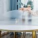 Produktbild Rutschfeste Runde Tischdecke,Haushalt Transparent Matt PVC Tischdecke Tischmatte Schreibtisch Tischfolie Schutzfolie Tischschutz Matte,Wasserdicht/Ölbeständig,Waschbare Tischdecke (110cm(43in))