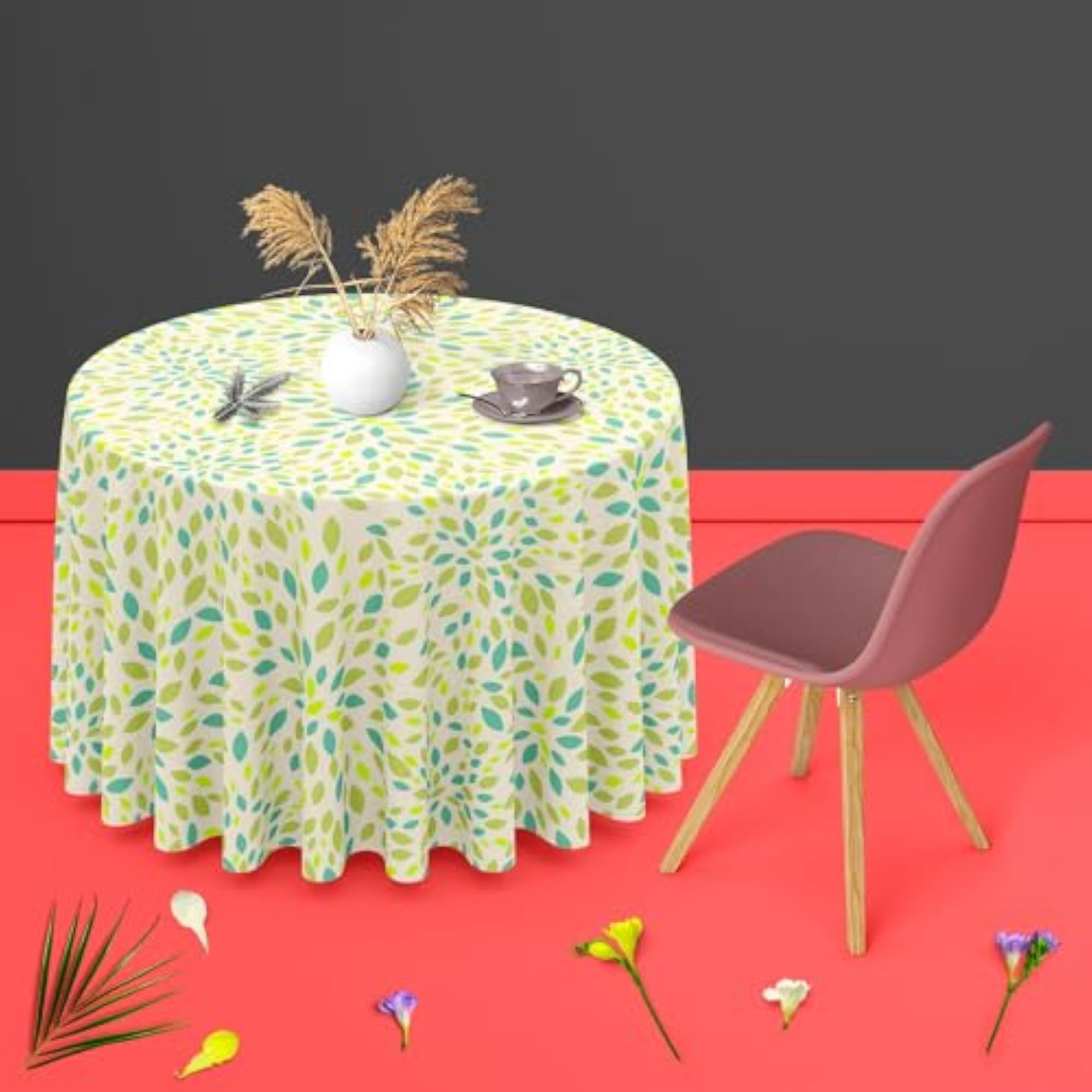 Leaf Texture Table Cloth Cover for Dining & Center Table