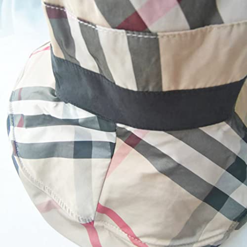 Ruinuo Womens Plaid Bucket Hats Wide Brim Sun Hat Double Sided Windproof Summer Beach Hats For Fishing Hiking Travel Golf Beige #TOP7