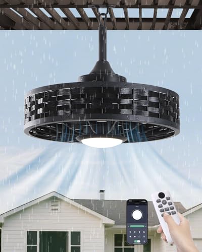 RRDEFSD Outdoor Ceiling Fans Light for Patios, 20"