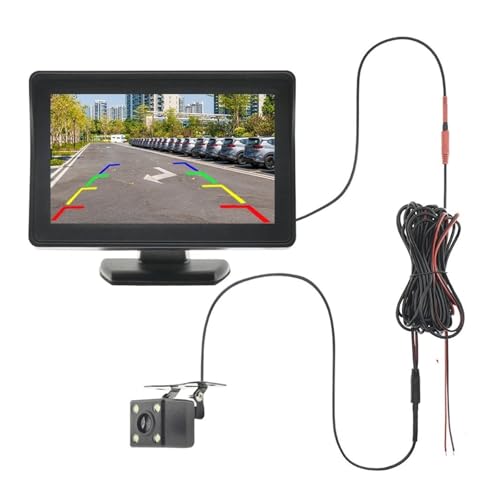 Caméra de recul filaire avec écran LCD 4,3 pouces et moniteur étanche