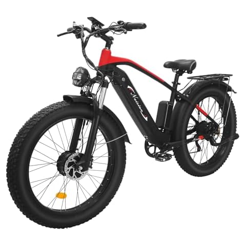 Naisian 26" Electric Bike for Adults,1000W Motor,Max 34MPH& 50 Miles Long Range,48V 14.5AH Removable Battery, 21-Speed Gears, Beach Mountain Snow UL Certified（US Warehouse (Dual Drive（2000W）) Cover