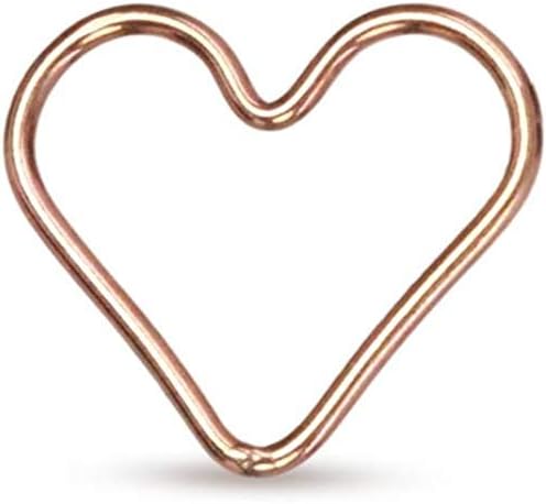 Jump Ring Heart 14Kt Rose Gold Filled 13.75x15.4mm - 5pcs (10444)/1