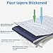8sanlione Car Windshield Snow Cover with Side Mirror Cover, 4 Layers Winter Frost Protection for Any Weather, Windscreen Covers with Magnetic Edges, Front Window Automotive Covers for Car SUV Trucks