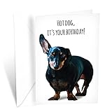 Funny Dog Birthday Card Pun With Wiener | Made in America | Eco-Friendly | Thick Card Stock with...