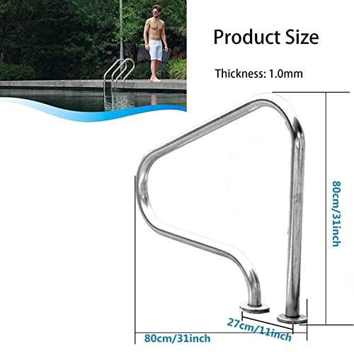 Barandal de escalera para piscina de acero inoxidable 304 miniatura 2