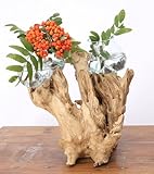 vase bois exotique Le socle forme une racine en bois de caféier
