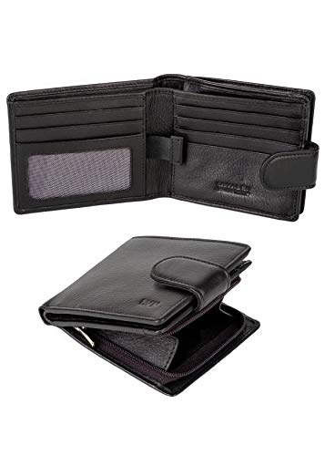 Lavalen Soft Leather Wallet for Men - Bifold Mens Wallet with Zipper Coin Pocket - Holds Bills, Credit Cards, Coins - Carteras para Hombres Piel - Billeteras de Hombres Cuero Original - RFID Blocking.