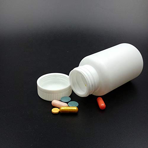 Image of Patco - 60ml White HDPE Empty Bottle For Capsules & Tablets - For Ayurvedic Powder Storage Bottle /Air Tight (Pack of 50)