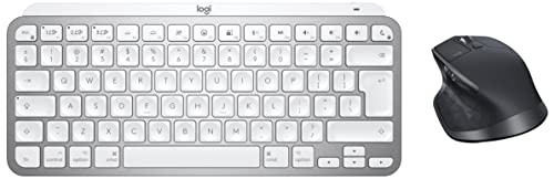 Image of Logitech MX Keys Mini for Mac Minimalist Wireless Illuminated Keyboard & MX Master 2S Wireless Mouse, Multi-Device, Bluetooth or 2.4GHz Wireless with USB Unifying Receiver, 4000 DPI