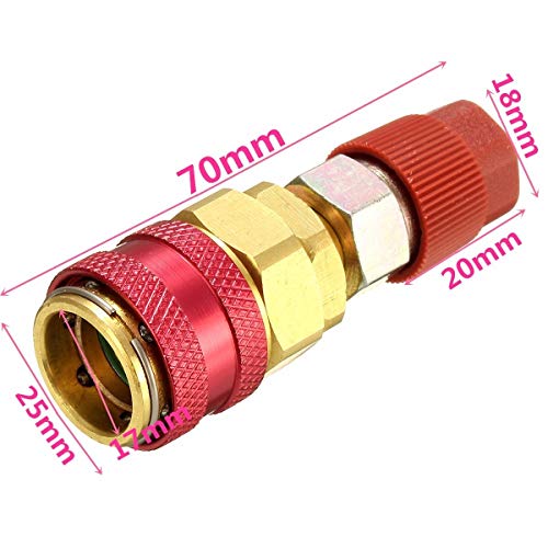 Adaptador de extensión para lado alto compatible con Ford/BMW/Audi para acopladores rápidos R134A alto y bajo, accesorio rápido para aire acondicionado automotriz (Estilo: Alto) miniatura 4