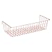 SIMMER STONE Rose Gold Hanging Basket for Wire Wall Grid Panel, Multifunction Wall Storage Display Decorative Basket, Size 15.5"x5.3"x3.9"
