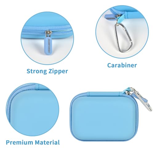 Image of ANKHOH Carrying Case for Crucial X10 /X9 Pro 4TB /2TB /1TB Portable SSD USB-C | Hard EVA Shell, USB-C Cable Storage, Compact Travel Organizer, Case Only, For Photographers Office Users & Gamers, Blue