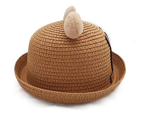 Image of VRITRAZ Baby Boy's and Girl's Kids Children Cute Printed Cartoon Gift Summer Fancy Dress Straw Fasion Hat Cap 1