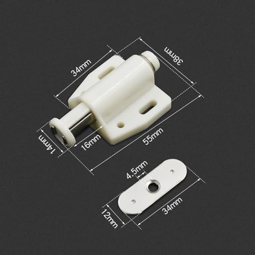 Magnet Drucktüröffner,6 PCS Magnetschnäpper Magnetic Magnetverschluss Magnet Schranktür Push to Open Magnet Druckschnäpper für Küche Bad Schrank Kleiderschrank