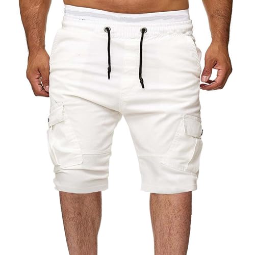 Short cargo stretch pour homme avec poches et cordon de serrage