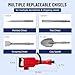 MOVECOM 2200W Electric Jack Hammer with 4-Piece Chisels Bit Set | Heavy-Duty Concrete Breaker Tool Kit