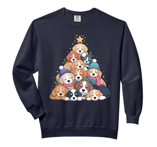 Cute Dog Puppy Christmas Tree For Family Men Women Kids