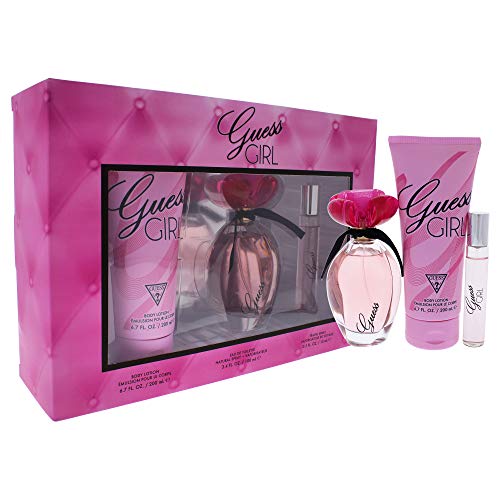 Guess Girl 3 Pc Gift Set 3.4oz EDT Spray, 0.5oz EDT Spray, 6.7oz Body Lotion GIFTSET