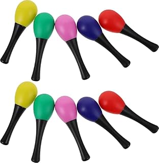 10Pcs Sand Hammer Mini Maracas Egg Shaker Baby Rattles Shaker Toys DIY Musical Instrument Educational Toys (assorted Color)