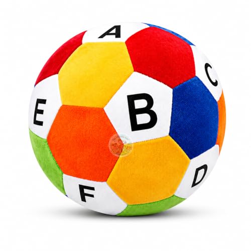 Image of Chi-Chimpu Toyss Soft Plush Alphabet Ball 15 CM for Kids | ABC Learning Fabric Ball | Ultra Soft Stuffed Educational Toy | Safe Lightweight Soft Ball for Babies, Toddlers & Boys Girls