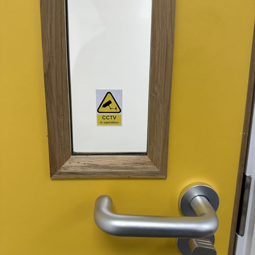 Small-Sized Multipack / 35x55mm Each (8-Pack) / CCTV Warning Self-Adhesive Signage/Vinyl Decals Removable & Wipeable/Indoor or Outdoor Stickers/Gloss Finish / - Image 5