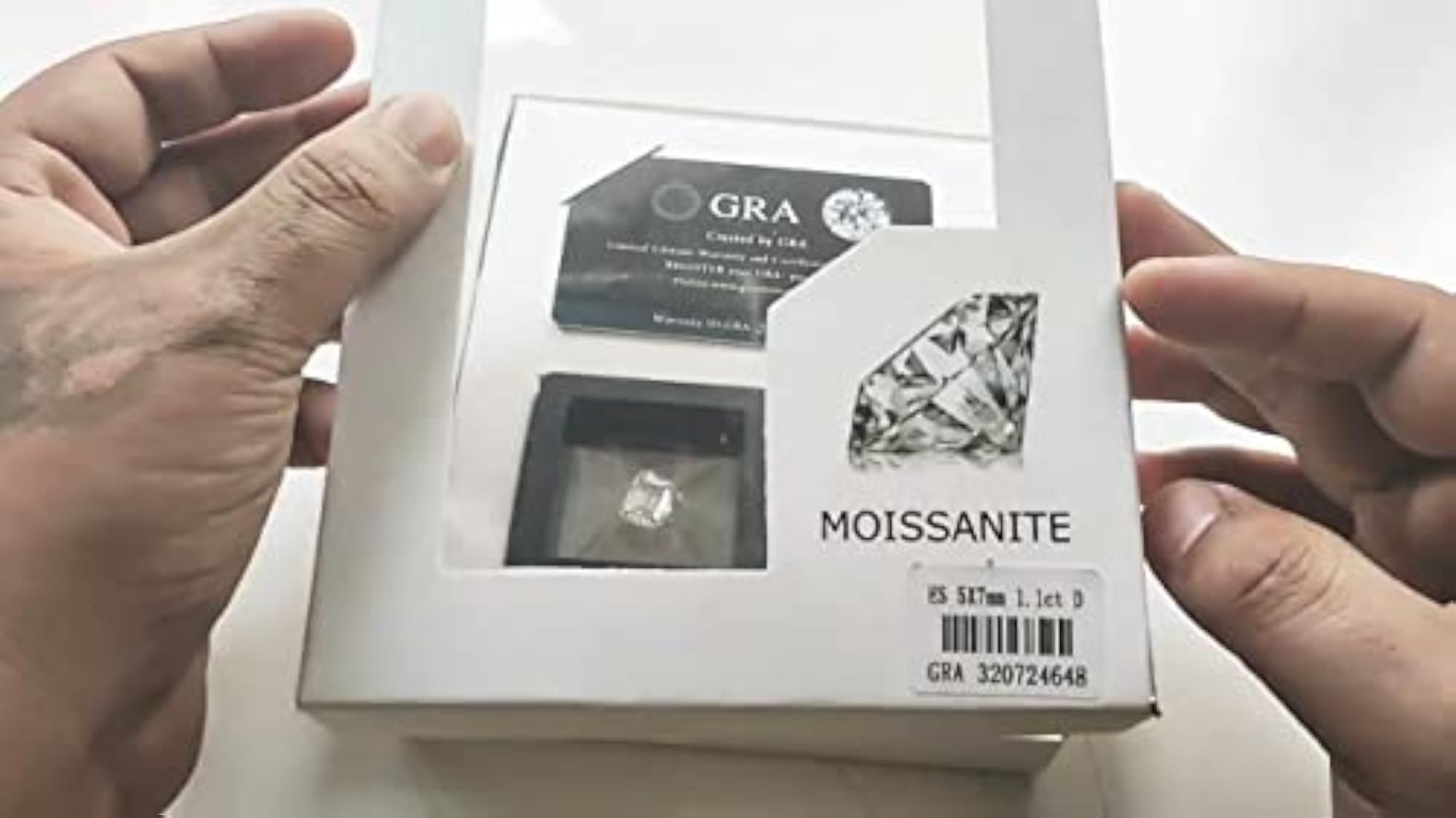 GRA Certified Moissanite Loose Diamond Gemstone, 1 Carat