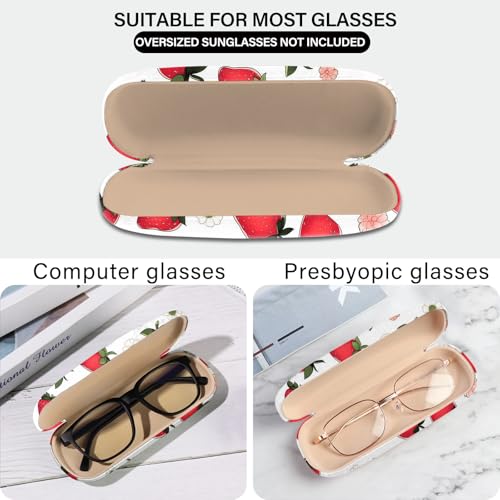 Image of Eyeglasses Case Hard Shell Protective Case for Glasses Eyeglass Box with Cleaning Cloth for Girls Women Cute Aesthetic