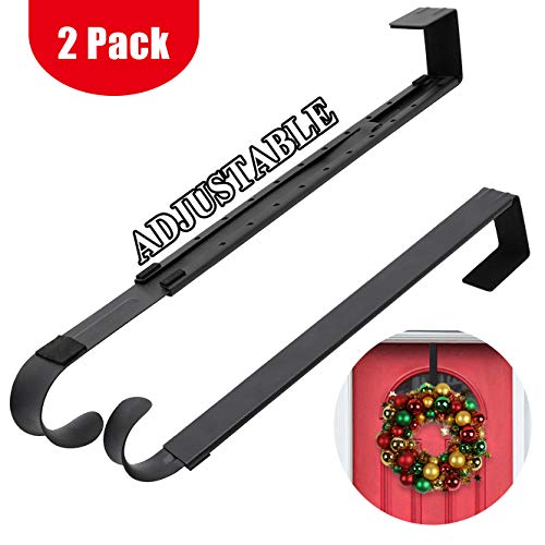 Pack of 2 Wreath Hanger,Adjustable Wreath Hanger for Front Door from 14.9 to