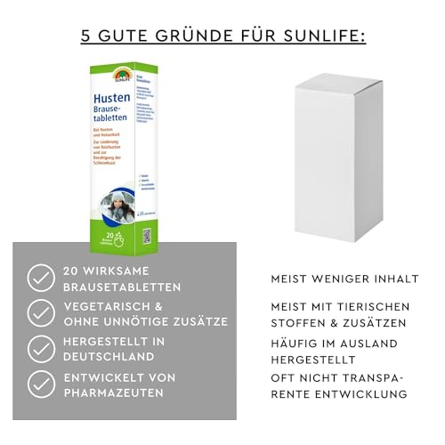 Mittel gegen Reizhusten – Sunlife Husten Brausetabletten