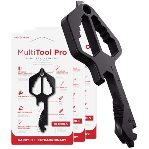 KeySmart Multitool Pro - 18-in-1 Multifunction Key Shaped Tool Pocket