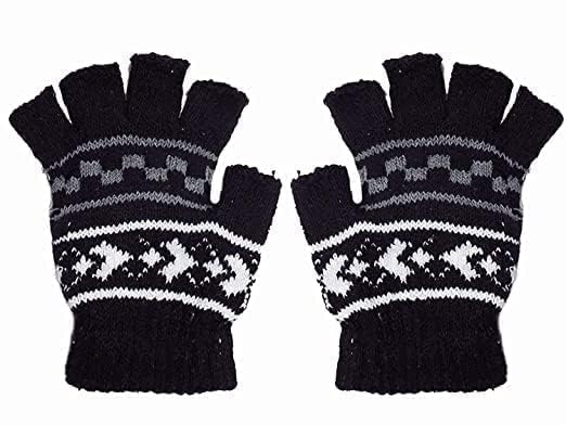 GIRLYZ ATTIRE Finger Cut Winter Gloves for Girls Cut Finger Woolen Bike Riding Gloves (ASSORTED DESIGN) Pack of 1-image-10