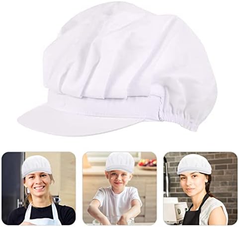 SUSSURRO 2 Pcs Chef Hat Black Adjustable Cooking Cap with Brim Half Mesh Half Cloth Catering Hats Breathable Unisex Hair Cover Cooling Hat for Kitchen Restaurant Cooking