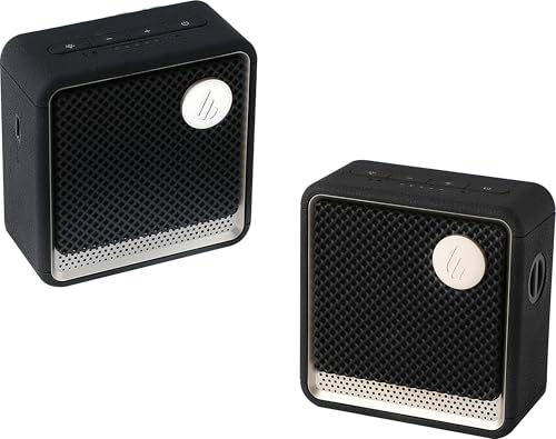 Edifier ES20 TWS �X�e���I�Z�b�g 2 ��g �u���b�N + �z���C�g �|�[�^�u�� Bluetooth �X�s�[�J�[