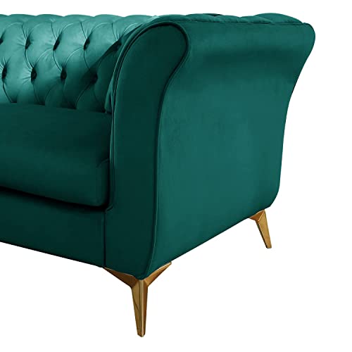 Image of Supernal 3 Seater Sofa Set with Brass Legs Perfect Gives Luxurious Look for Home /Living Room /Office /Guest Room /Hotels /Lounge