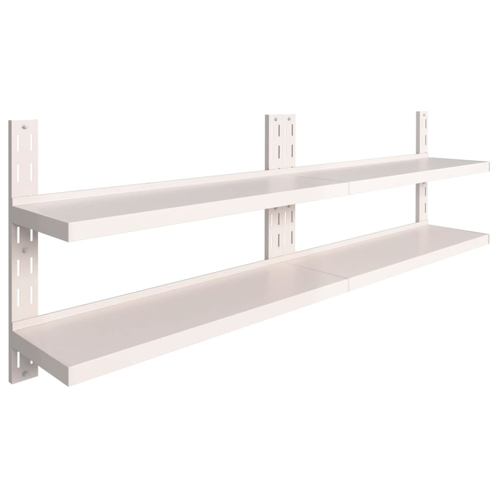 ZEYUAN Mensole Galleggianti a 2 Livelli 2 pz in Acciaio Inox 240x30 cm,Mensola da Parete,Mensole da Muro,Mensole da Muro Design Moderne