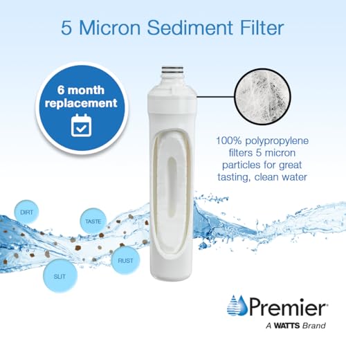 Image of Watts Premier Annual RO Pure Plus 6-Pack Filtration Kit for Zero /Pure Plus Reverse Osmosis System, Push Button Water Filter Replacement, 2 Sediment Filters, 2 Carbon Pre-Filters, VOC, Membrane