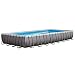 Intex 32ft X 16ft X 52in Ultra Frame Rectangular Pool Set with Sand Filter Pump & Saltwater System, Ladder, Ground Cloth, Pool Cover, Maintenance Kit & Volleyball