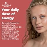 Bandini® Vitamin B12 High Strength | 365 Vegan Tablets for 1 Year's Supply | 1000 µg/mcg Methylcobalamin VIT B 12 | Energy Boost, Tiredness, Fatigue, Immunity Support | Non GMO, Laboratory Tested - Image 3
