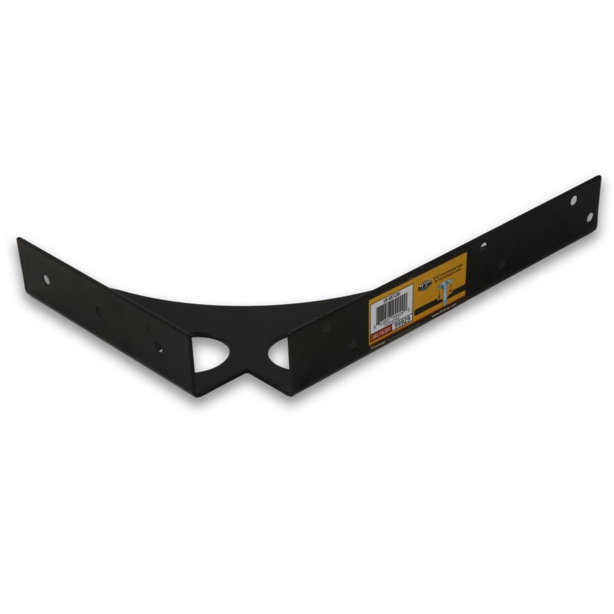 FastCap Black SpeedBrace, 8"x12" with 1000 lbs Load Capacity - Great for Fixed Height Shelves, Countertops/Desks, Workstations - Round Hole Design -