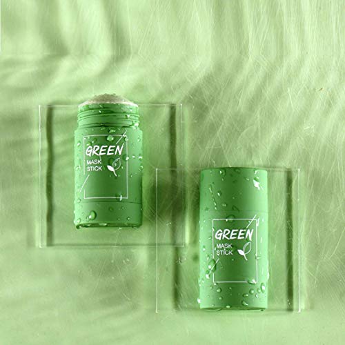 2 stuks groene thee-purifying Clay Stick masker oliecontrole gezichtsmasker, stick diep reinigend anti-acne-masker fijn… - Afbeelding 5